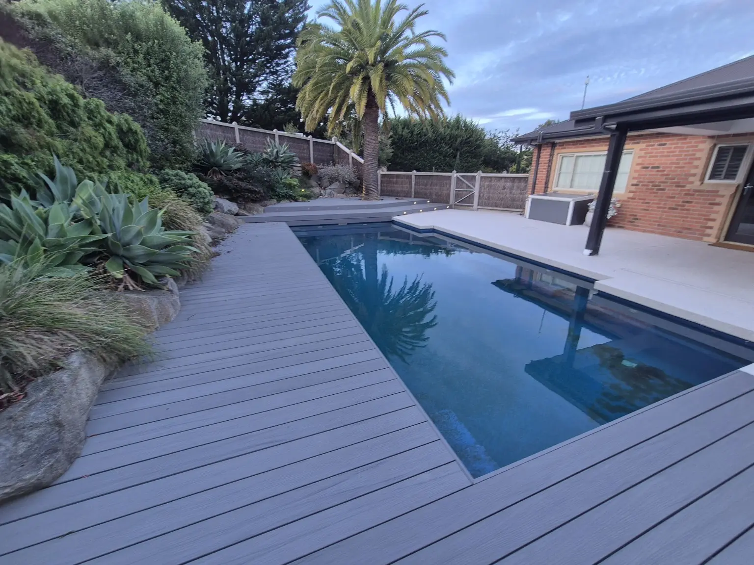 A completed Build Em Up outdoor decking project